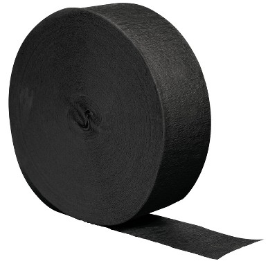 500" 3ct Crepe Streamers Black