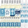 Big Dot of Happiness Blue Elegant Cross - Boy Religious Party Decorations - Beverage Bar Kit - 34 Pieces - 2 of 4