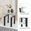 Lirago Tempered Clear Glass Sofa Table-2-Layer Storage End Table with Modern Waterfall Edge 17.71"Wx17.71"Lx20.47"H - 4 of 4