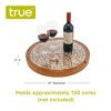 True Wine Cork Collector Lazy Susan Turntable, Wooden and Glass Storage for 130 Corks, Tabletop or Countertop Organization, Set of 1 - 3 of 4