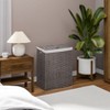 Seville Classics Modern Handwoven Lidded Rectangle Laundry Room Hamper with Liner - 4 of 4