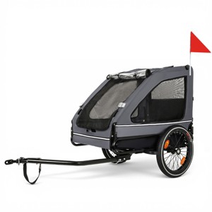 SEVOBAL Pet Strollers Pet Bike Trailer Dog Cart for Bicycle Pets, Easy Folding Cart Frame, Quick Release Wheel, Non-Slip Floor, Black, 59"*30"*34" - 1 of 4