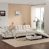 104 Inch L-Shaped Sectional Sofa with Ottoman, Sofa with Charging Ports and Side Pockets, Chenille Sofa with Wood Frame-Coolbibila - 3 of 4
