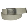 CTM Men's Big & Tall Fabric Belt with Nickel Flip Top Buckle - 3 of 4