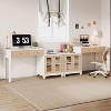 Tribesigns Office Desk with Storage, Modern Large Computer Desk with Drawers and Printer Space for Home Office, White and Light Walnut - 4 of 4