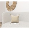 18" X 18"  And Ivory 100% Cotton Striped Zippered Pillow - 2 of 4