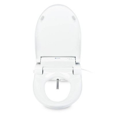 White Round Advanced Heated Bidet Toilet Seat with Stainless Steel Nozzle