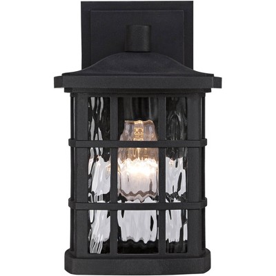 Quoizel Stonington 10 1/2"H Matte Black Outdoor Wall Light