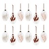 Burgandy Dried Floral Glass Ornament (Set of 12) - 3 of 4
