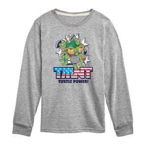 Boys' - Teenage Mutant Ninja Turtles - Turtle Power Americana Long Sleeve Graphic T-Shirt - 1 of 4