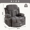 360° Swivel Recliner Massage Chair with Heating, USB Charging, Cup Holders & Side Storage, Velvet Upholstery - 4 of 4