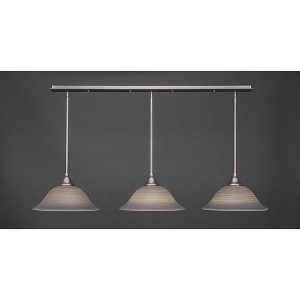 Toltec Lighting Stem 3 - Light Chandelier in  Brushed Nickel - 1 of 1