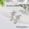 Greyhound Dog Necklace Earrings Set Sterling Silver Womens Ginger Lyne Collection - 2 of 4