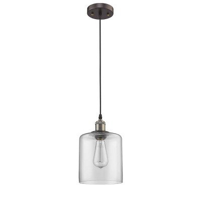 Chloe Lighting Owen Industrial-Style 1 Light Rubbed Bronze Ceiling Mini Pendant 7" Shade