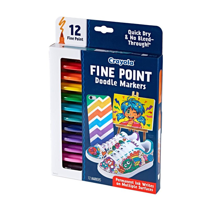 Crayola 12pk Doodle &#38; Draw Fine Point Doodle Markers, 2 of 7
