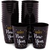 Sparkle and Bash Happy New Year Decorations, Plastic Cups (Black, 16 oz, 24-Pack) - 4 of 4