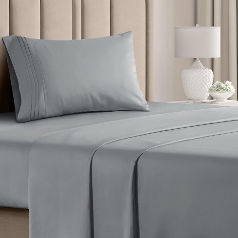 Cgk Linens 3 Piece Microfiber Sheet Set In Steel Blue, Size Twin : Target