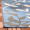 Courtyard CY7019 Power Loomed Indoor/Outdoor Area Rug - Blue/Beige - 5'3"x7'7" - Safavieh. - 3 of 3
