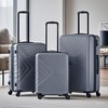 Gulches 3 Piece Luggage Sets ABS Lightweight Suitcase with Two Hooks, Spinner Wheels, TSA Lock,  Lightweight Suitcases for Travel, (20/24/28) Gray - 2 of 4
