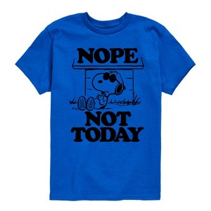 Boys' - Peanuts - Joe Cool Nope Not Today Short Sleeve Graphic T-Shirt - 1 of 4