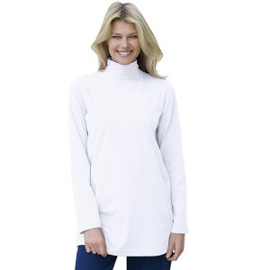 Woman Within Plus Size Perfect Mockneck Tunic - 1 of 4