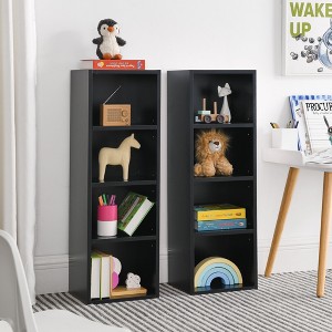 Kumasinova 8-Tier Media Storage Tower with Adjustable Shelves,Narrow Tall Bookcase for CD DVD Display,Book Shelf for Living Room and Bedroom - 1 of 4