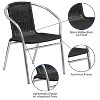 Emma and Oliver 4 Pack Aluminum and Rattan Commercial Indoor-Outdoor Restaurant Stack Chair - 4 of 4