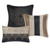 Gracie Mills Kurtis 7-Piece Red Jacquard Comforter Set with Designer Throw Pillows - 4 of 4