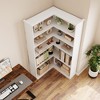 Bookshelf, Corner Bookcase, 72.8 inches, Wood, 5-Tier Corner Bookshelf Storage Rack for Office and Bedroom - 4 of 4