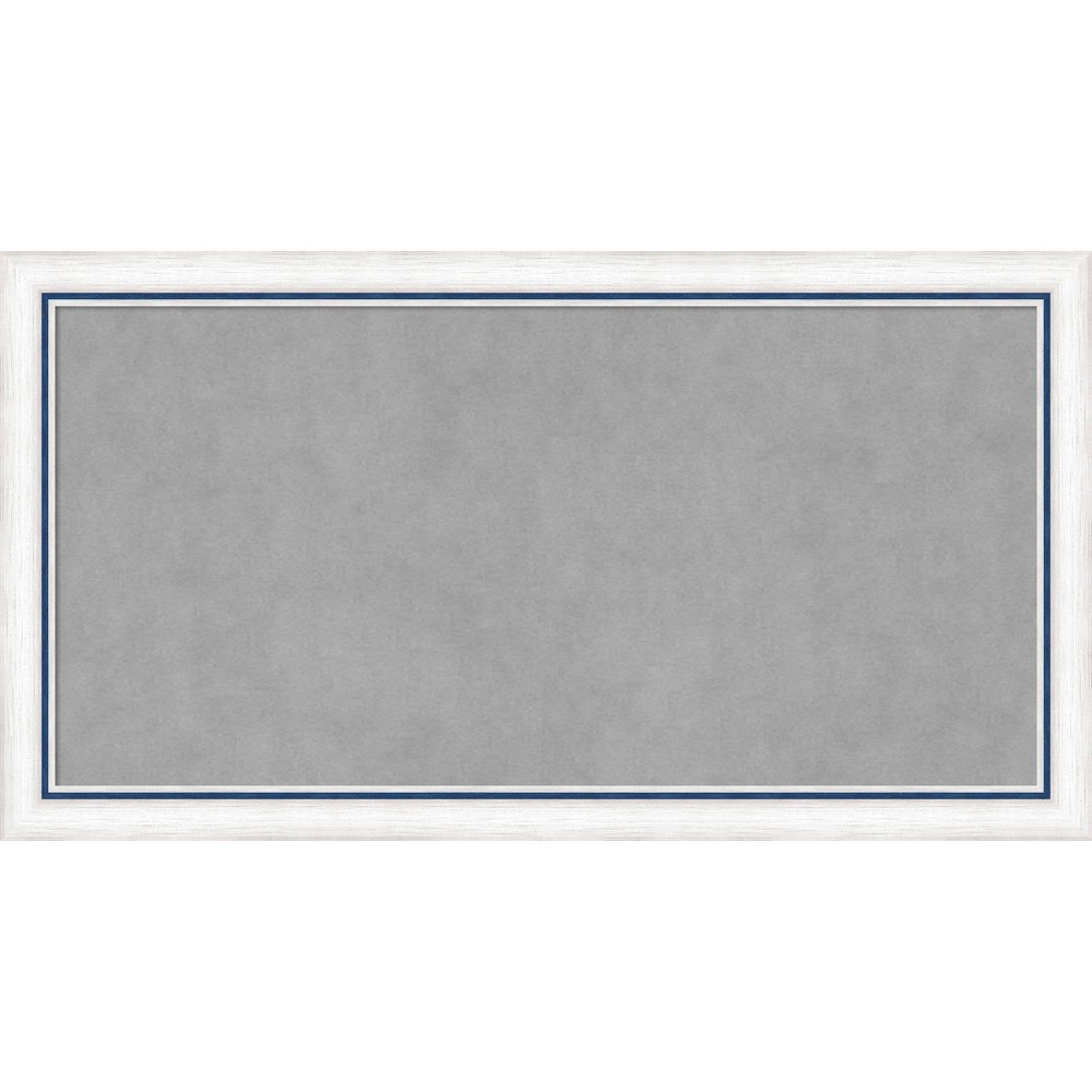 Photos - Dry Erase Board / Flipchart 26"x14" Morgan Framed Magnetic Board White/Blue - Amanti Art