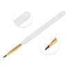 Unique Bargains Petal Nail Painting Brushes for Home DIY Polish Painting Gold Tone Clear White - 3 of 4