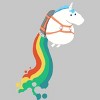 Men's Design By Humans Unicorn on rainbow jet pack By radiomode T-Shirt - 2 of 4