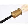 Elegant Lighting Axel Collection Wall Sconce D24.7 H9.9 Lt:5 Black and Brass Finish - 3 of 4