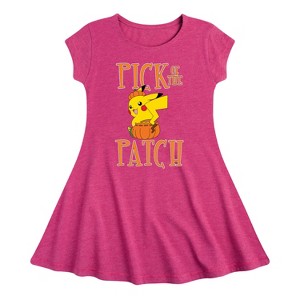 Girls' - Pokémon - Pick of the Patch Fit & Flair Cap Sleeve Dress - 1 of 3