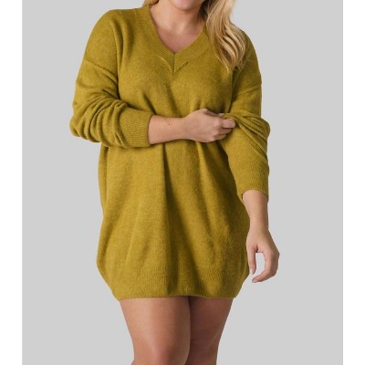 Women's FLUFFY V-NECK LONG JUMPER - mat fashion