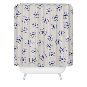 Deny Designs Menina Lisboa Garden of Blue Flowers Shower Curtain - 1 of 3