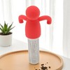 Unique Bargains Tea Infuser Tea Infuser Asymmetrical Shape Hand Wash Silicone Stainless Steel 1.97"x1.18"x4.53" 1Pcs - 2 of 4