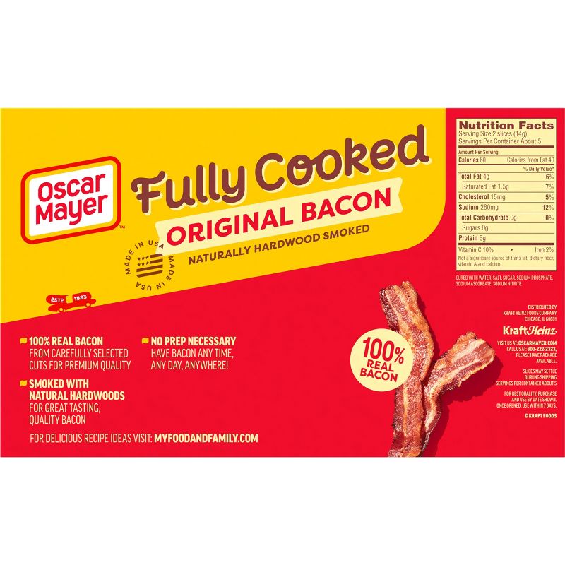 Oscar Mayer Fully Cooked Bacon - 2.52oz, 3 of 12