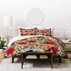 Deny Designs Full/Queen Avenie Yuletide Bright Duvet Cover and Pillow Sham Green - 3 of 4