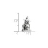 Black Bow Jewelry Antiqued Sterling Silver Witch Bead Charm - 2 of 3