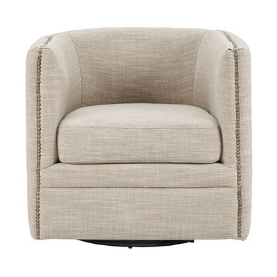 Ridstar Accent Chair, Armchairs with 360-Degree Swivel For Living Room & Bedroom-Beige