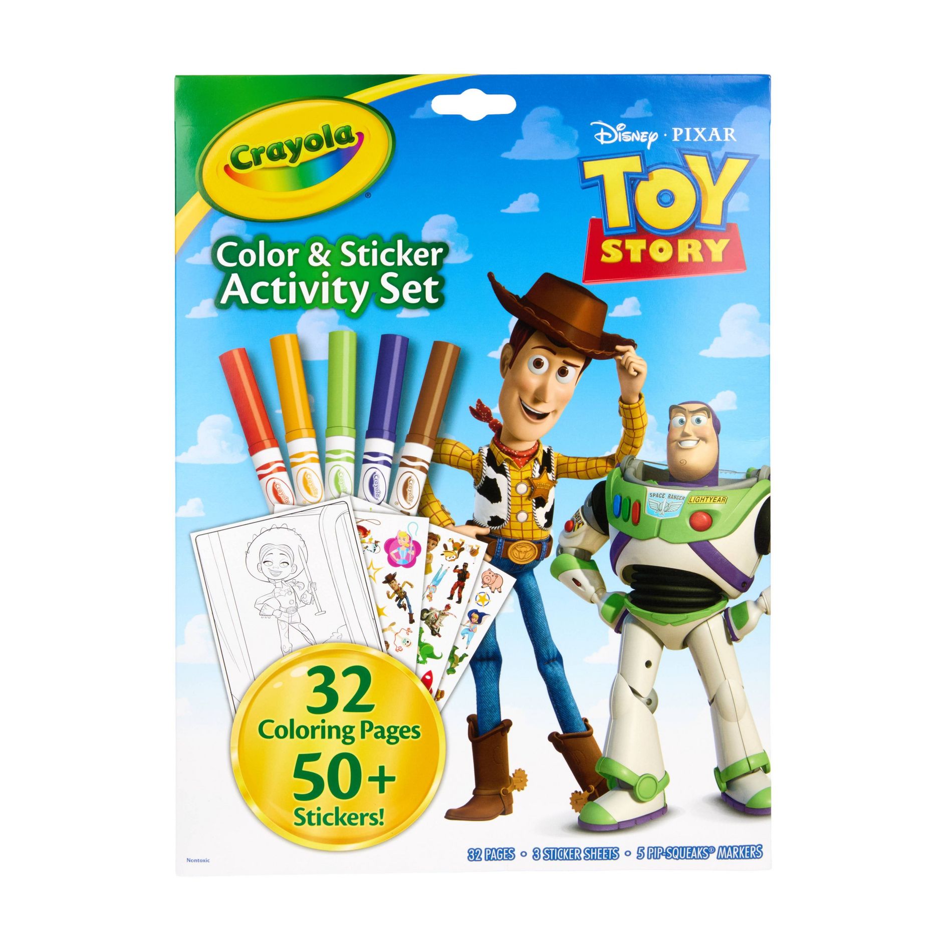 Crayola 32 Pages Color and 50+ Sticker Activity Foldalope Toy Story 5 - 11.94"x9"