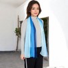 Anna-Kaci Women's Lightweight Gradient Chiffon Scarves with Flowing Ruffled Edges in Vibrant Multi-Color Designs - 3 of 4