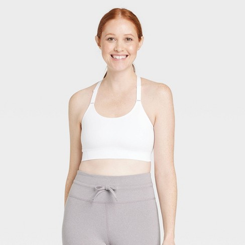 Women's Seamless Medium Support Cami Midline Sports Bra - All In Motion™  White S : Target