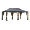 EROMMY 12'x20' Hardtop Gazebo, Permanent Outdoor Aluminum Patio Gazebo with Aluminum Composite Double Roof for Patio Lawn and Garden - 4 of 4