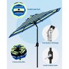 9FT Outdoor Patio Umbrella with Crank Lift & Tilt- 8-Rib Outdoor Market Sun Shade Umbrella for Pool, Garden,Backyard - 3 of 4