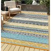 Coucheta Reversible Outdoor Rug , Waterproof Plastic Straw Patio Mat for Camping, RV & Deck, Easy Clean & Portable,Multi-Color & Size - 3 of 4