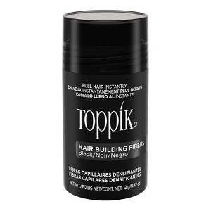 Toppik Hair Building Fibers, Black, 12g Fill In Fine or Thinning Hair - 1 of 3