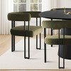 7 Piece Dining Set for 7,Extendable Wood Dining Table with 6 Upholstered Velvet Dining Chairs with Arm for Dining Room,Kitchen-Maison Boucle - 4 of 4