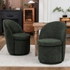 YOUNIKE Swivel Accent Chair 21" Wide Round Barrel Chair Modern Upholstered Living Room Chair Makeup Chair for Bedroom, Boucle Fabric - 2 of 4